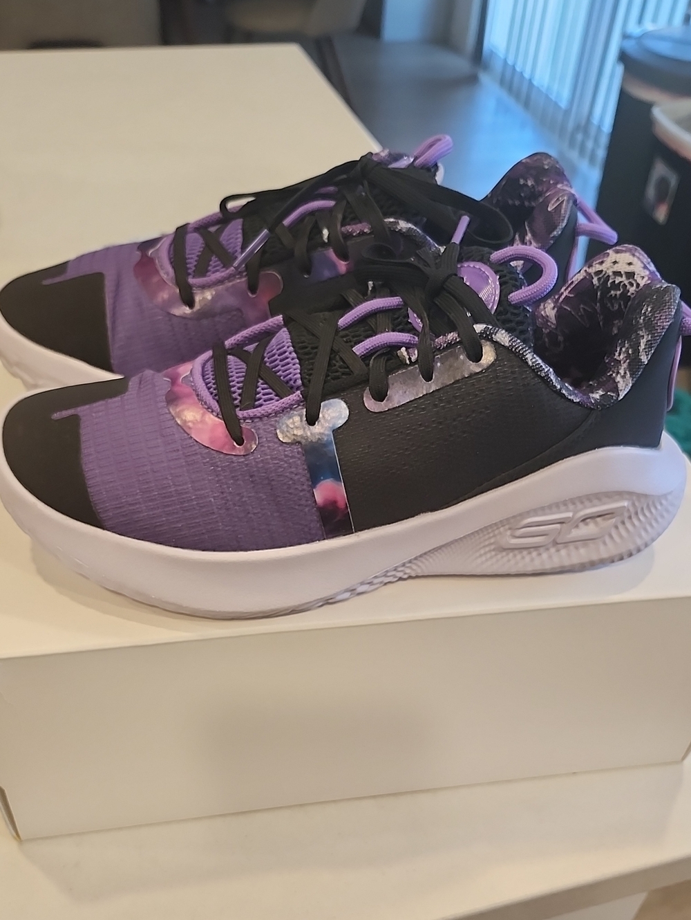 Purple and Black Athletic Sneakers